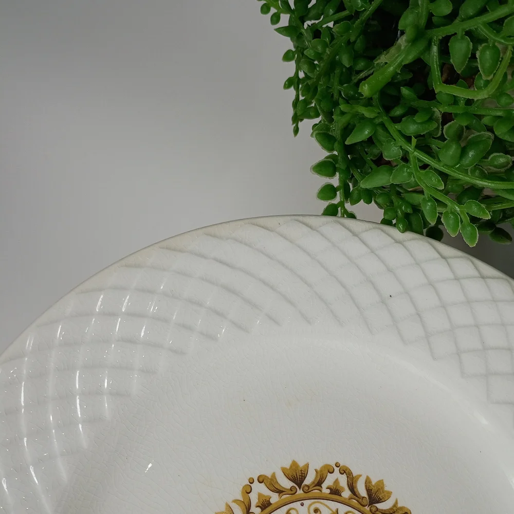 White and Gold Enoch By Wedgewood Dinnerware Set
